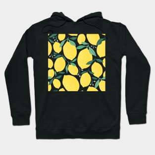 Yellow Lemons Pattern Hoodie